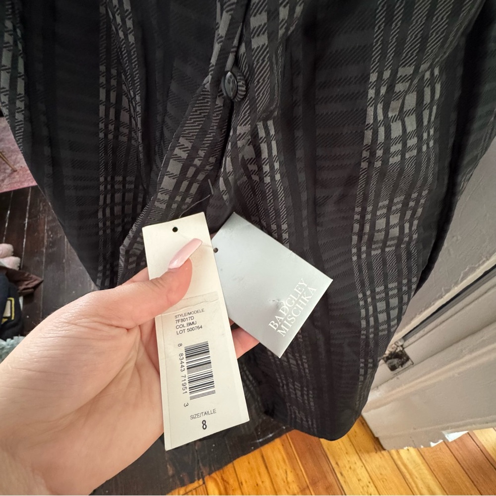 NWT Badgley Mischka velvet formal mini dress - Picture 5 of 5